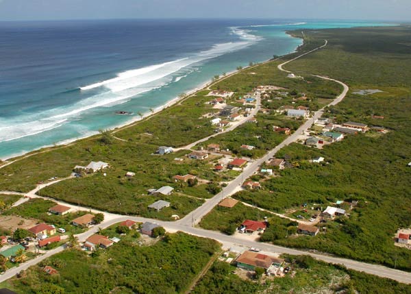 A photograph of Conch Bar village, Middle Caicos, Turks and Caicos Islands, British West Indies
