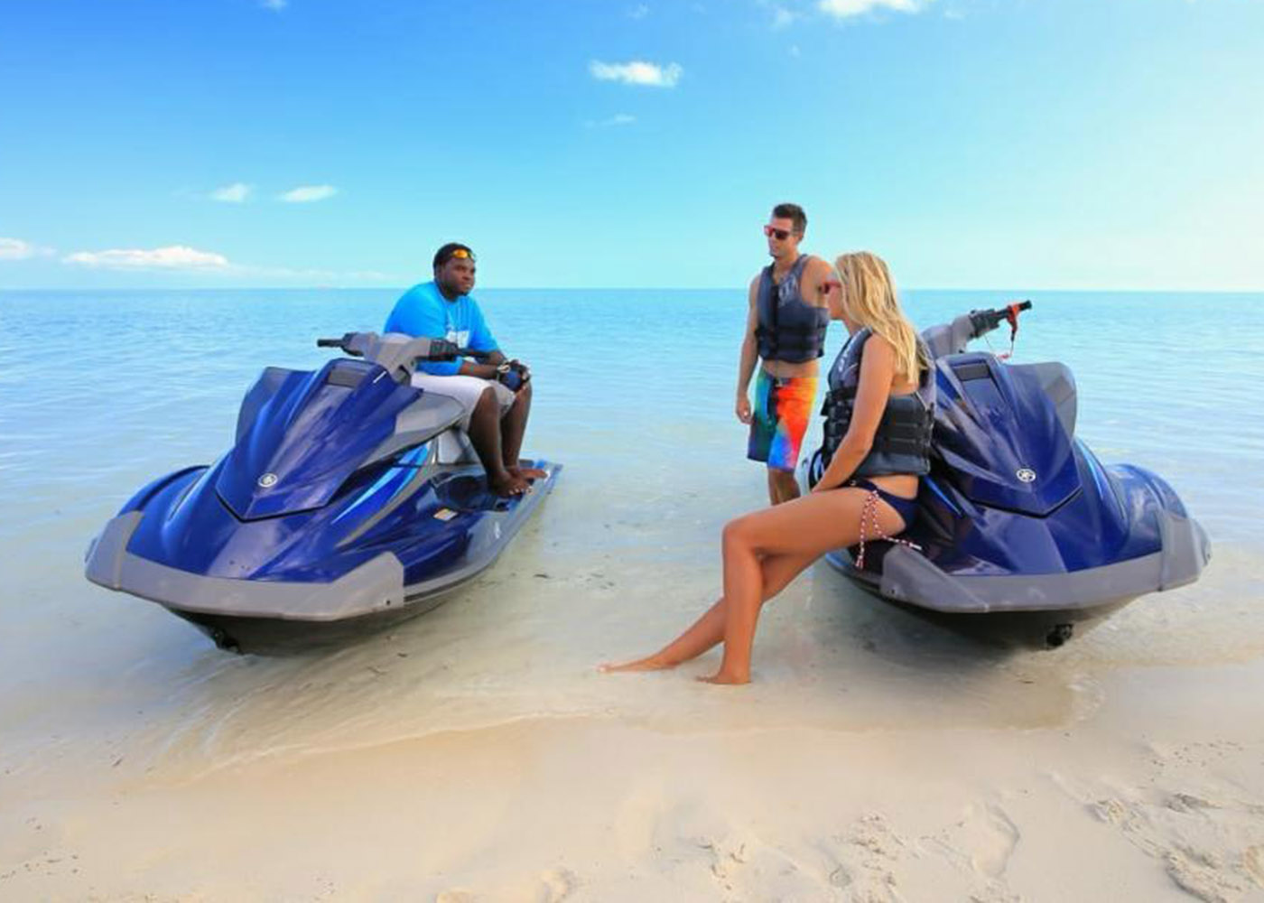 A photograph of Caribbean Cruisin’ waverunners on Providenciales (Provo), Turks and Caicos Islands